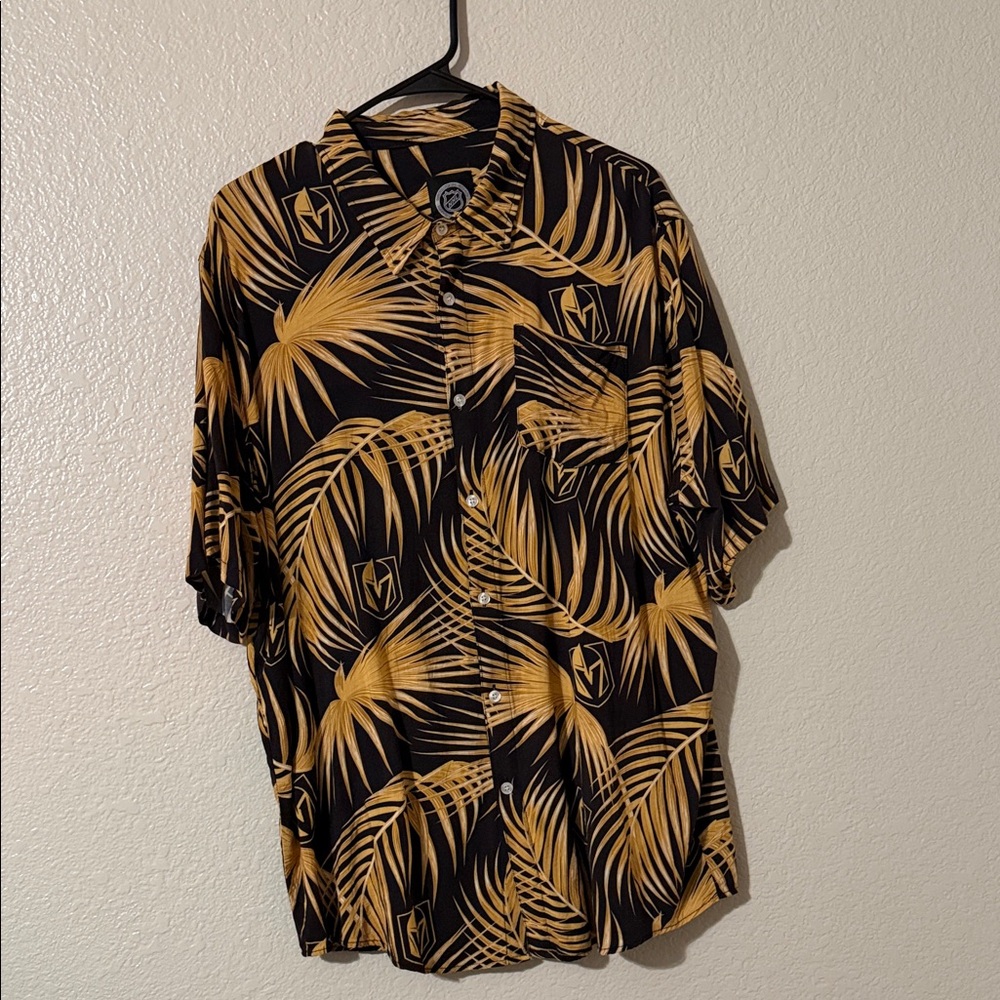VGK Tropical Palm Leaf Button-Up Shirt